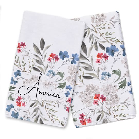 Floral America Tea Towel Set